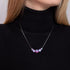 Rosa | 925 Sterling Silber | Meerjungfrau Glas Unendlichkeitsverschluss Halskette
